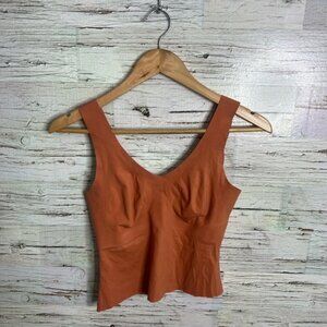 knix • built-in bra tank top small orange